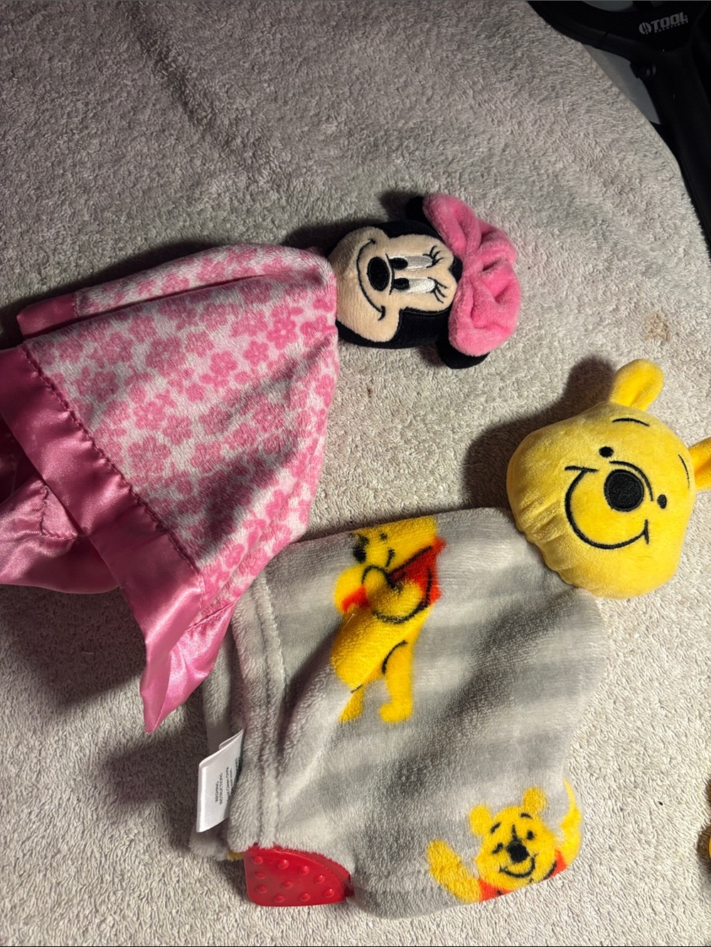 Disney Minnie Mouse & Winnie the Pooh Lovey Set - Pink & Yellow